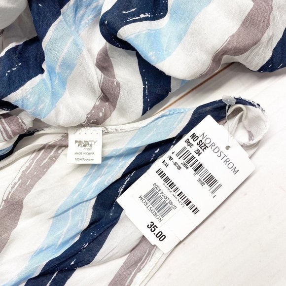 NEW POVERTY FLATS Stripe Rectangle Sarong Scarf - Picture 2 of 4